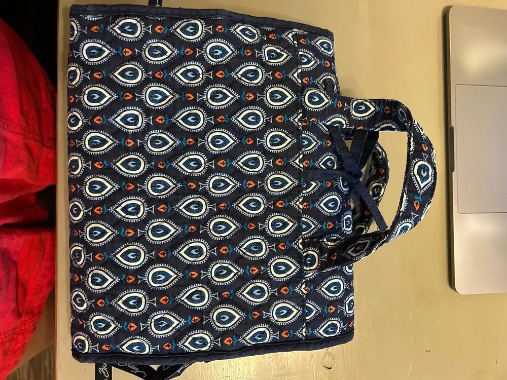 Vera Bradley Navy Printed Travel Case
